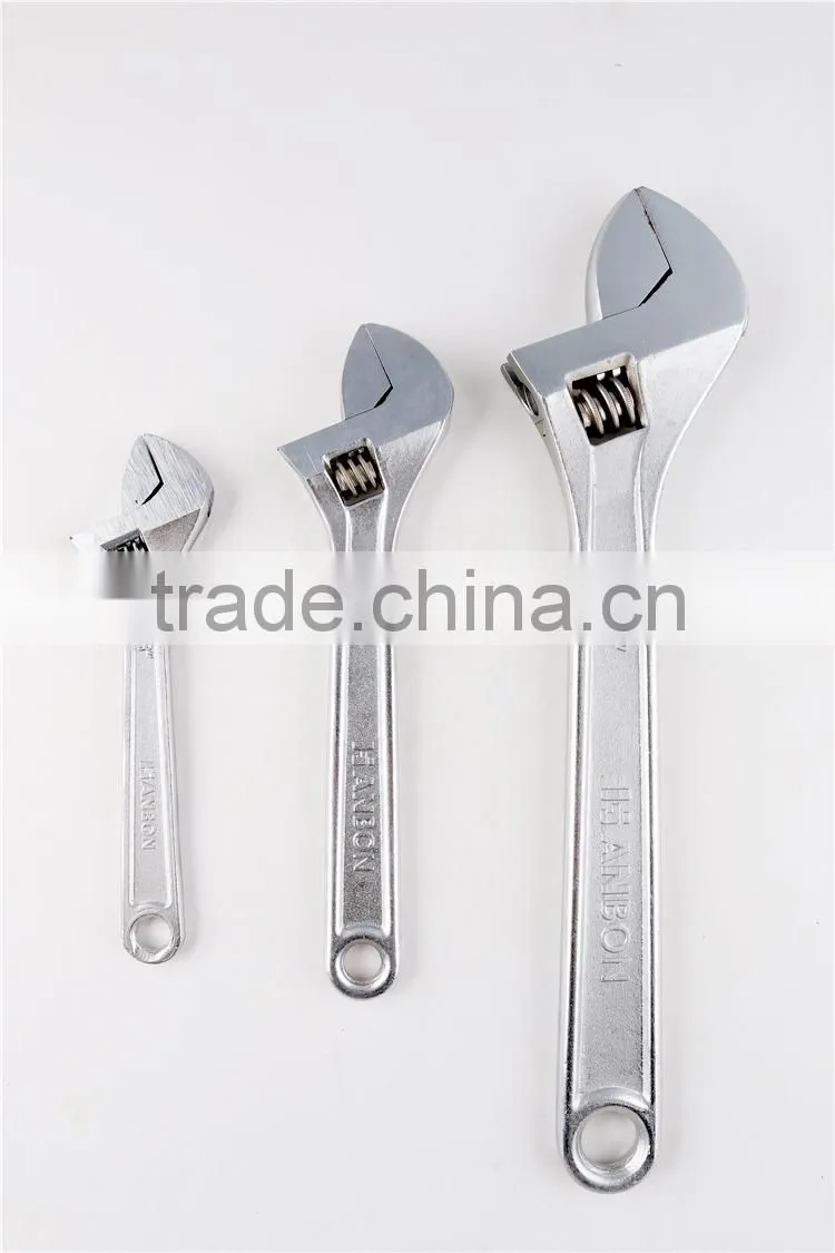 Multifunctional Nickel Iron Plastic Handle Adjustable Wrench/Adjustable Spanner