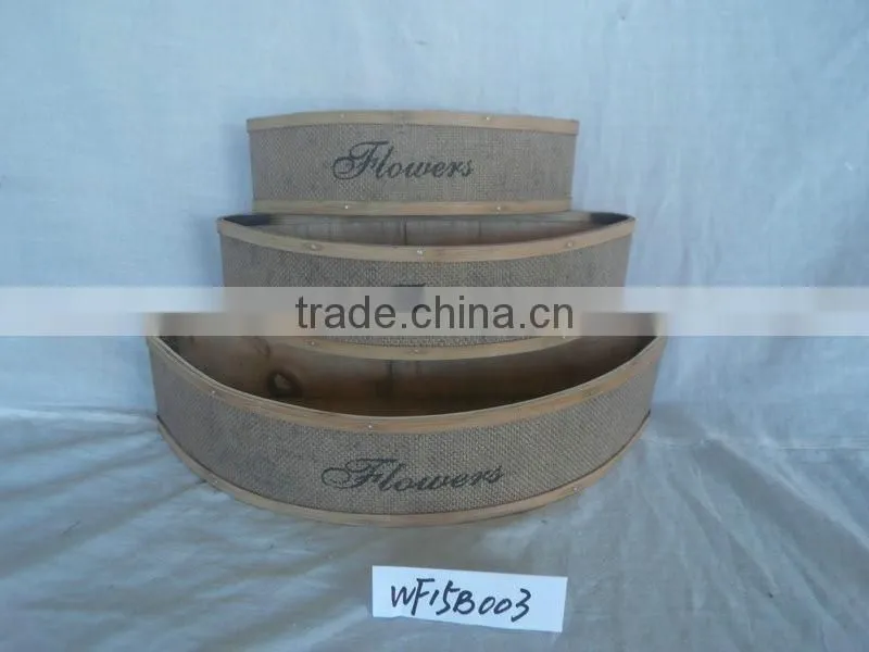 triangle decorative wooden flower pots garden decorations