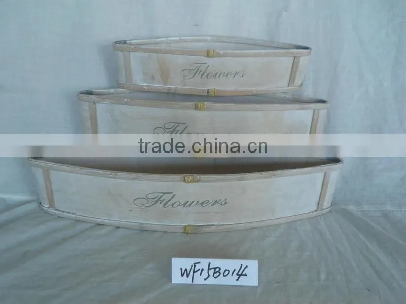 triangle decorative wooden flower pots garden decorations