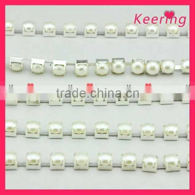 Keering white pearl cup chain in the bulk WRC-001