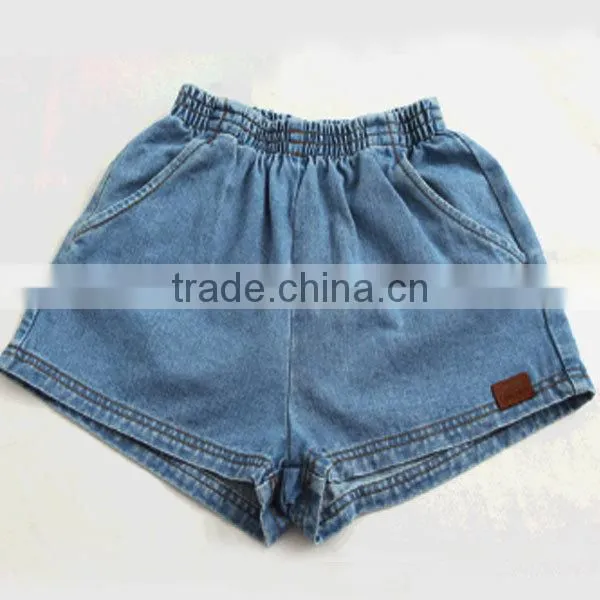 2014 new skinny sexy frayed ribbed jeans shorts women