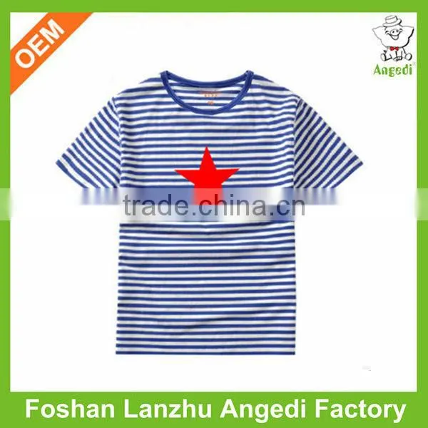 custom design stripe t shirt printing for baby boy