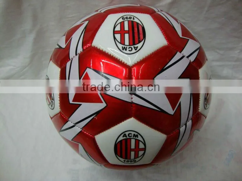 spain promotional socer ball size 5 high shiny metallic material