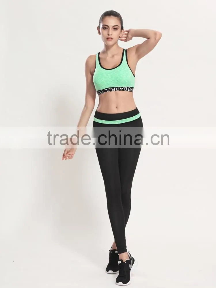 New Design Women gym running pants/bra fitness yoga sportwear suit