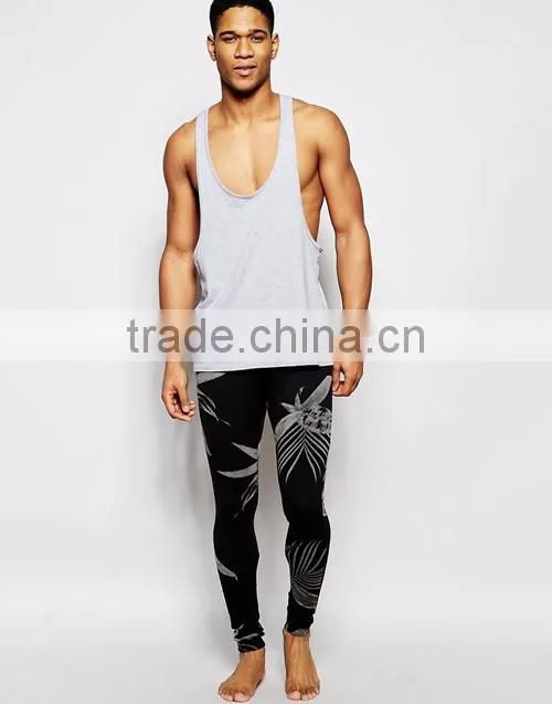 Men full floral pattern printed loungewear leggings custom