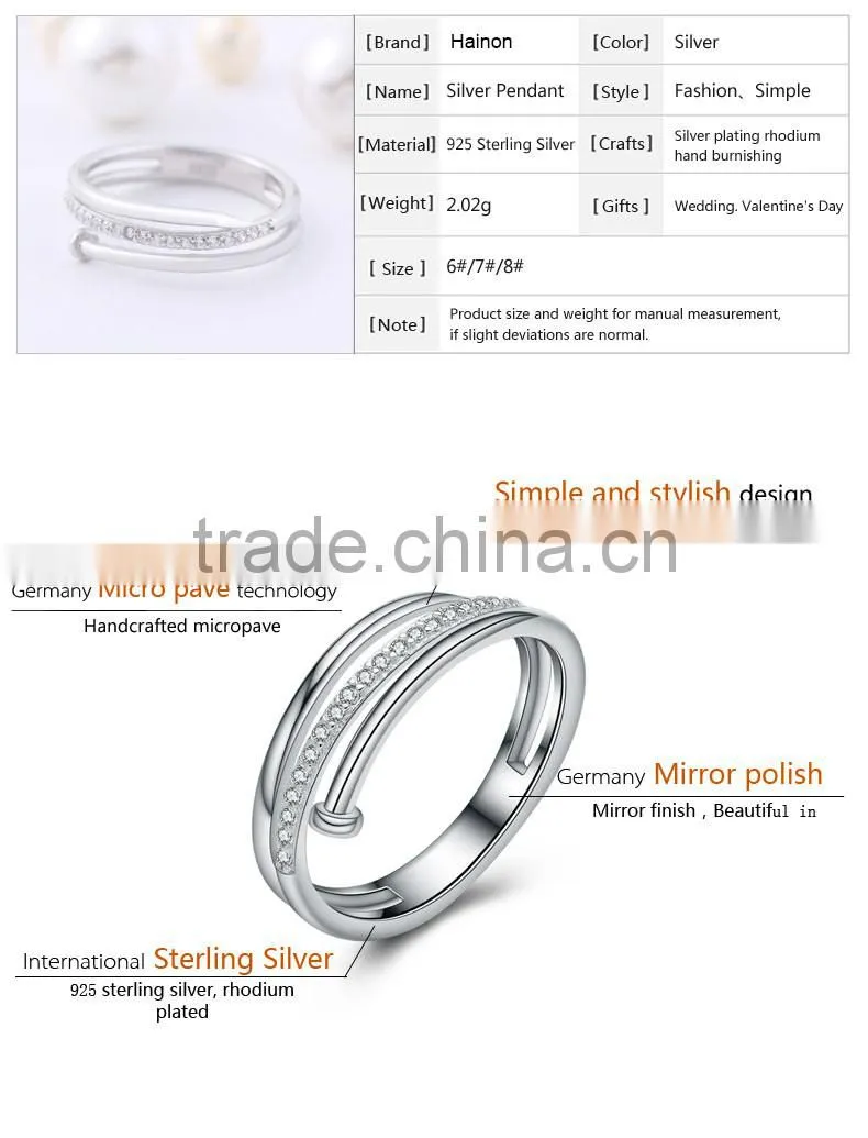 Ally express cheap wholesale high-end s925 silver jewelry AAA+ zirconia adjustable finger nail ring