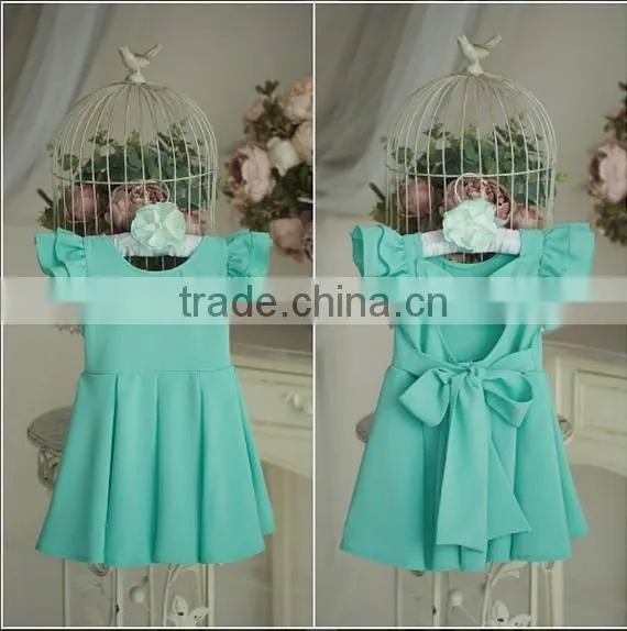 Mint Mother Daughter Matching Dress Chiffon Bridesmaid Dress Backless Summer Dresses
