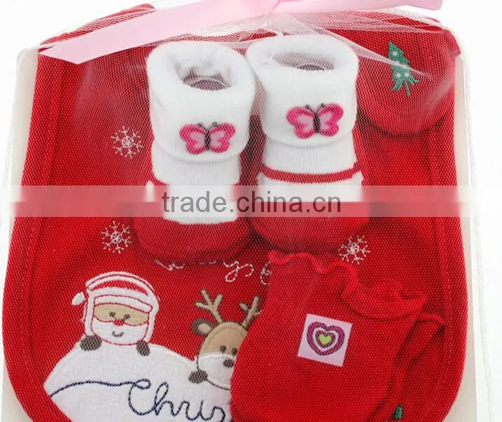 newborn baby gift set for baby socks baby gloves,baby bibs