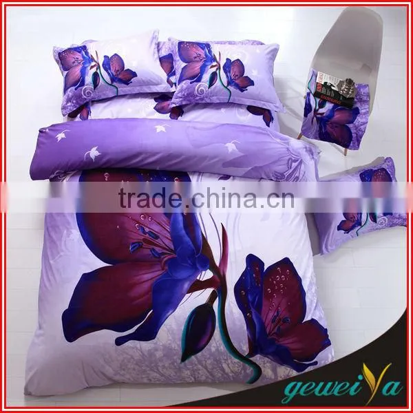 Cotton Custom 3D Flower Printing Chiniot Furniture Bed Sets