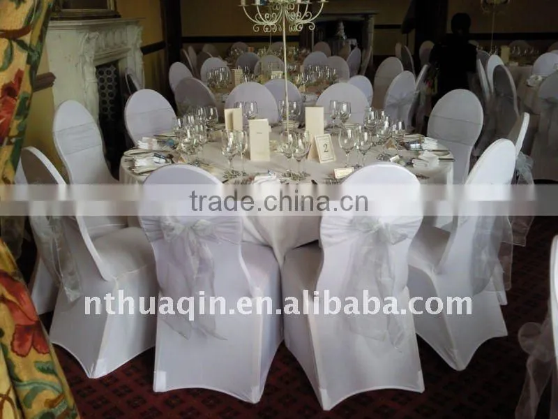 black wedding lycra spandex chair cover and polyester table cloth for party banquet