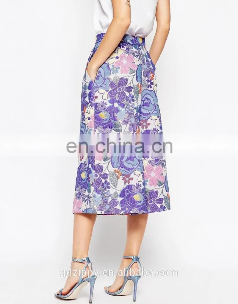 2015 New Fashion Premium Jacquard wide leg pants for women