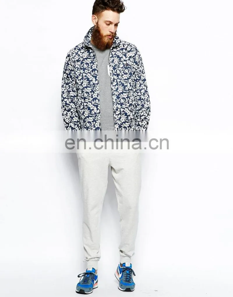 Windcheater Jacket in Floral Print/men lapel jacket/clothing supplier china/wholesale apparel model-sc256