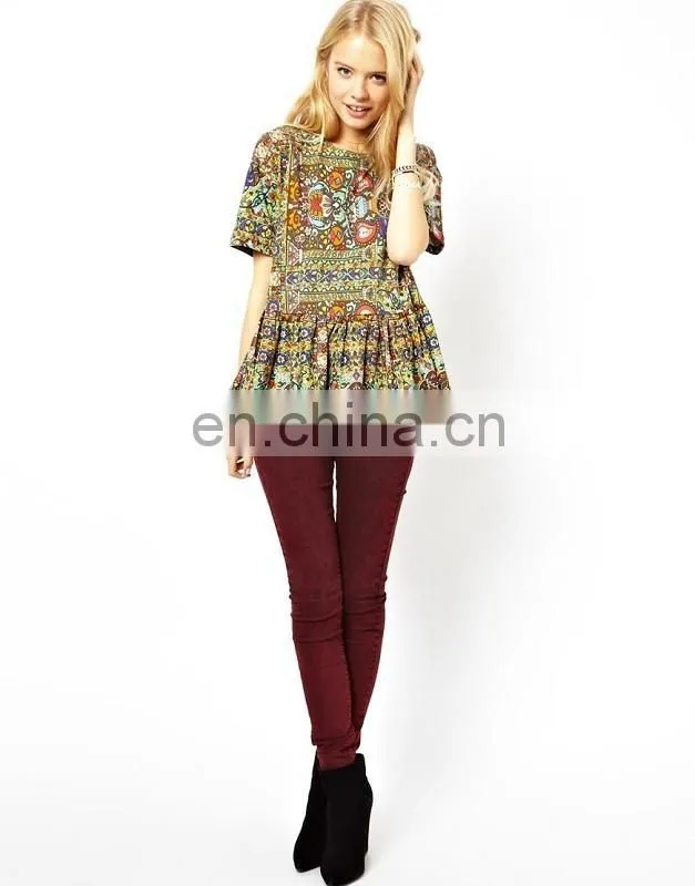 OEM customized China supplier factory direct sell fashion modern chiffon blouse