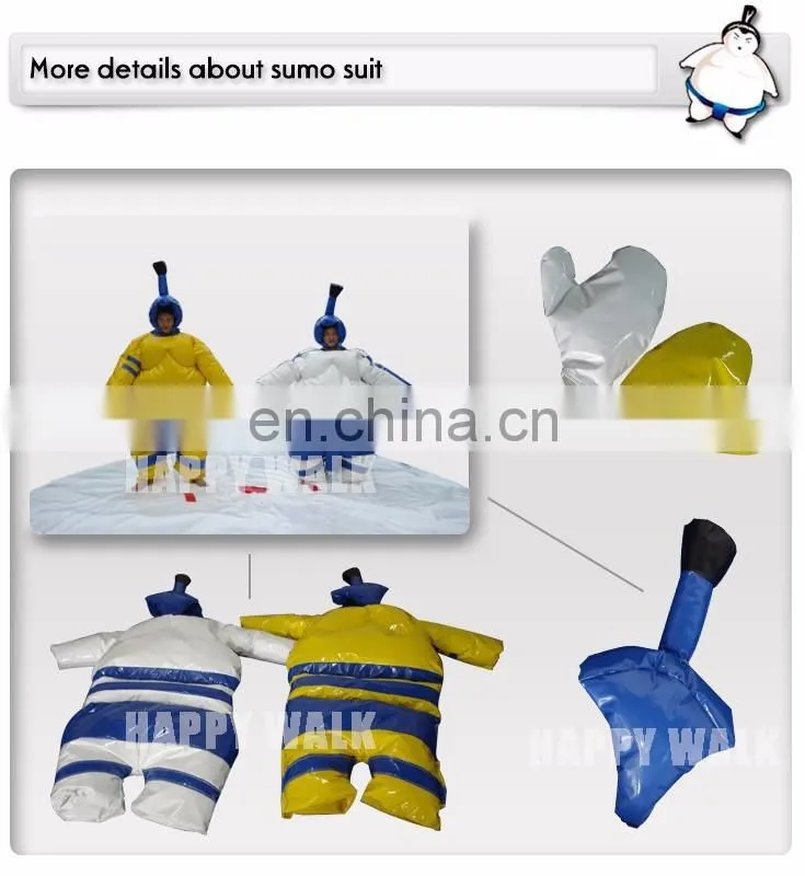 Custom size foam padded sumo wrestling suits for interactive game