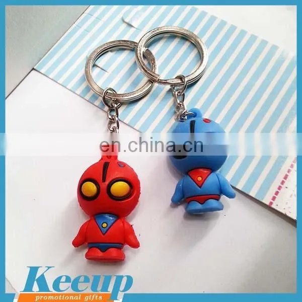 High Quality Die Cut Shape 3D PVC Keychain