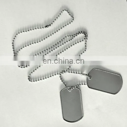 Blank military dog tag sets with gold/silver plating