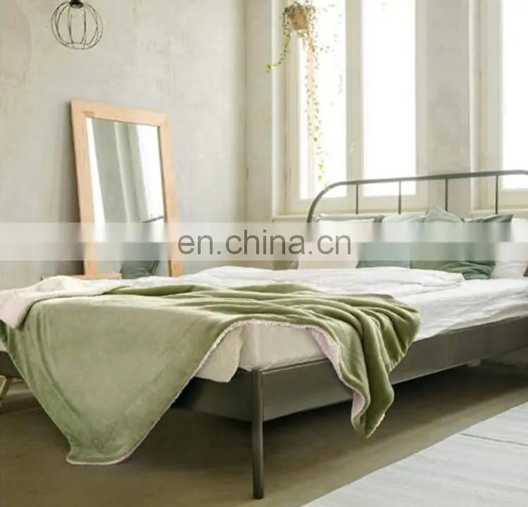 best seller in usa knitted warm soft 100% polyester flannel sherpa fleece throw blanket for winter china suppliers