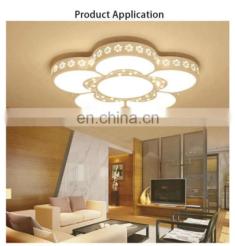 Modern simple atmosphere LED living room ceiling lamp creative iron acrylic bedroom study lighting