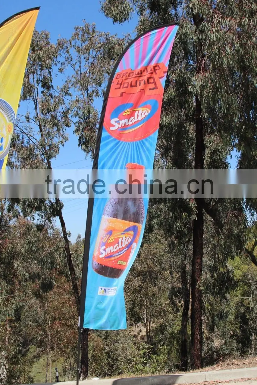 Custom beach flag, knitted beach flag, promotional custom beach flag