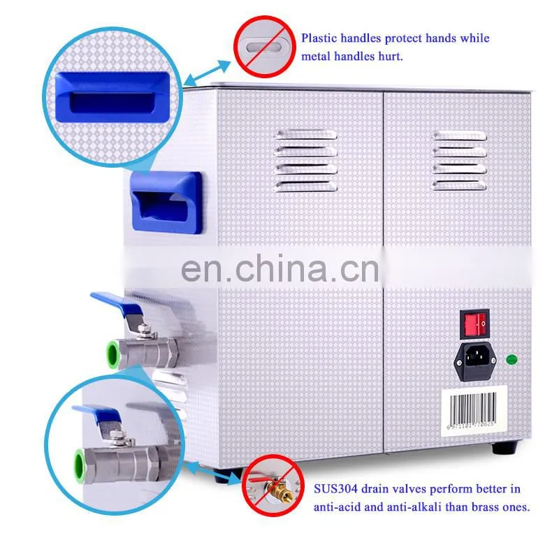 120W 4.5 Liter Dual-bands Ultrasonic Cleaner with Timer and Heater Degas Intensive and Gross Rinse