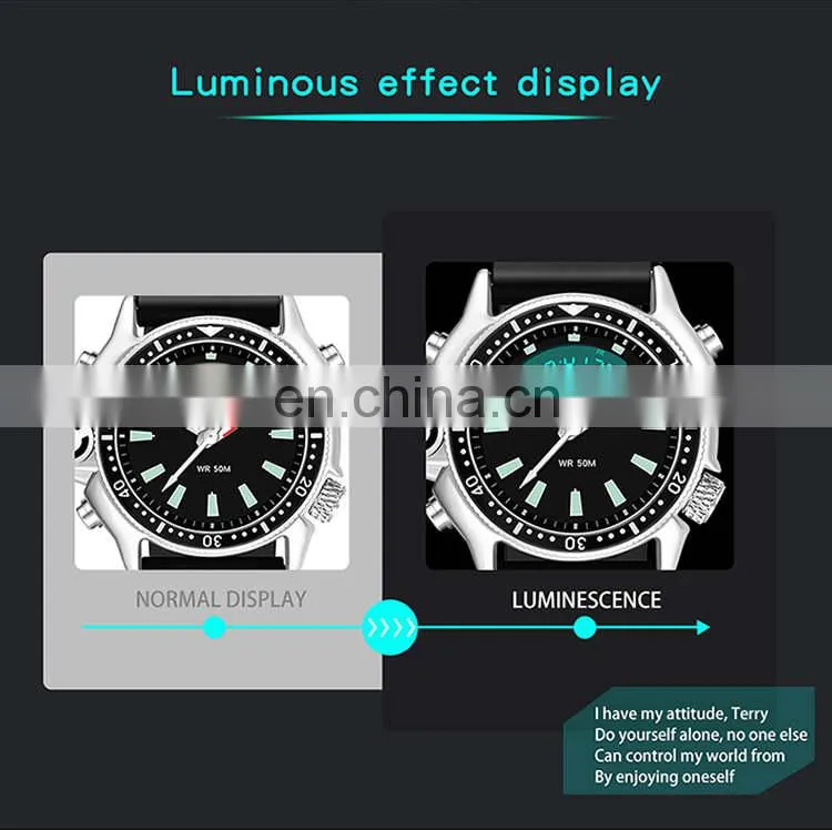 Sanda 3008 New Retro Men Digital Wristwatch Clock Luminous Chronograph Designer Brand Watches