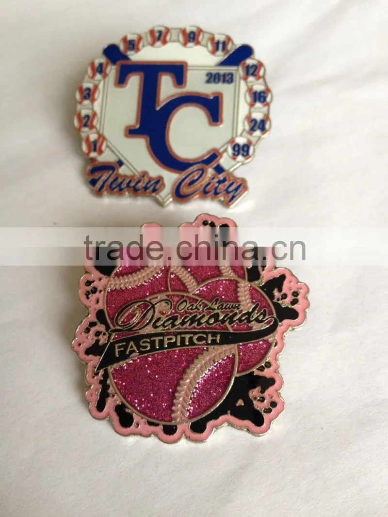 Custom soft enamel baseball pins badges sports pin