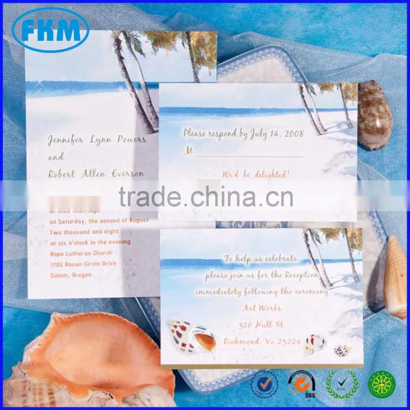 Flat wedding invitation cards
