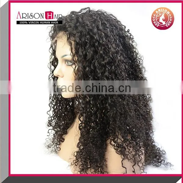 Cheap human hair high quality natural wave lace front wig