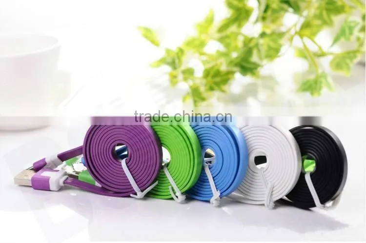Slim Flat Electric Data Connector Micro USB Cable