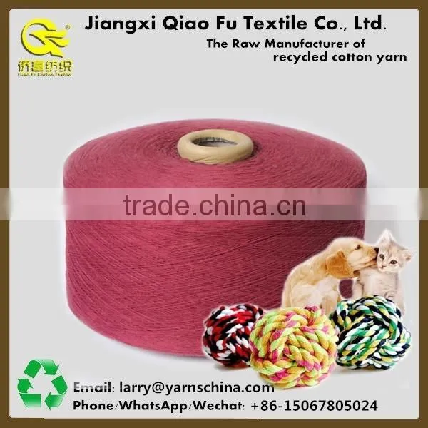 Carded Cotton Yarn,Pet Chewing Toy Cotton Yarn,Open End Blended Recycled Cotton Yarn