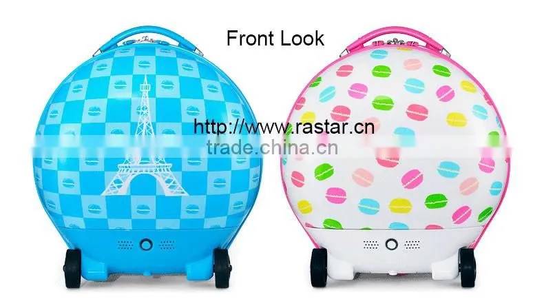 ABS plastic Suitcase type kids travelling trolly bag radio control luggage