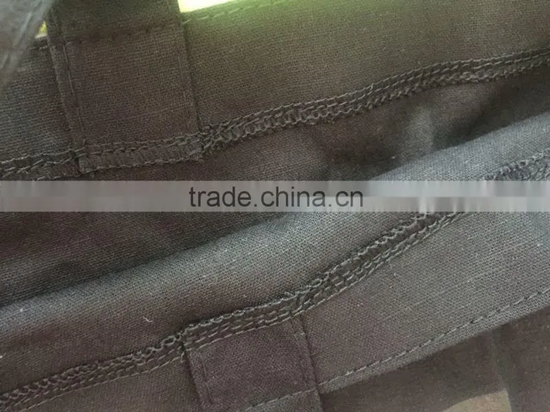 black cotton tote bag
