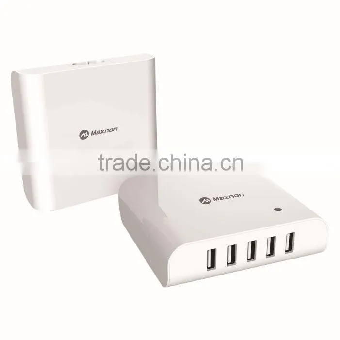 5 port USB Charger Rapid Charge For iphone And More - Powerful Smart multi USB Charger