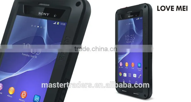 Original Love Mei Waterproof and shockproof Aluminum Case for Sony Z2 MT-2269