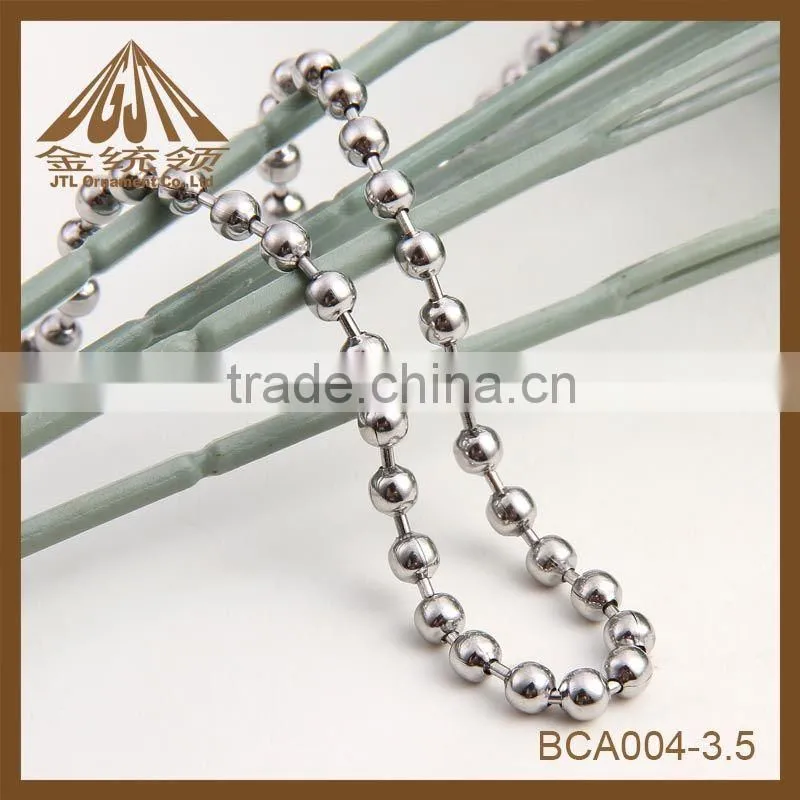 high quality nice silver color metal round ball chain