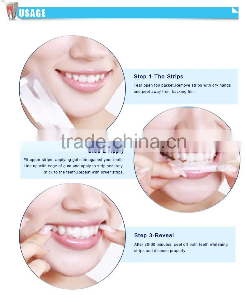 Efficient PEROXIDE Teeth Whitening Bleaching Strips HP or ZERO Peroxide