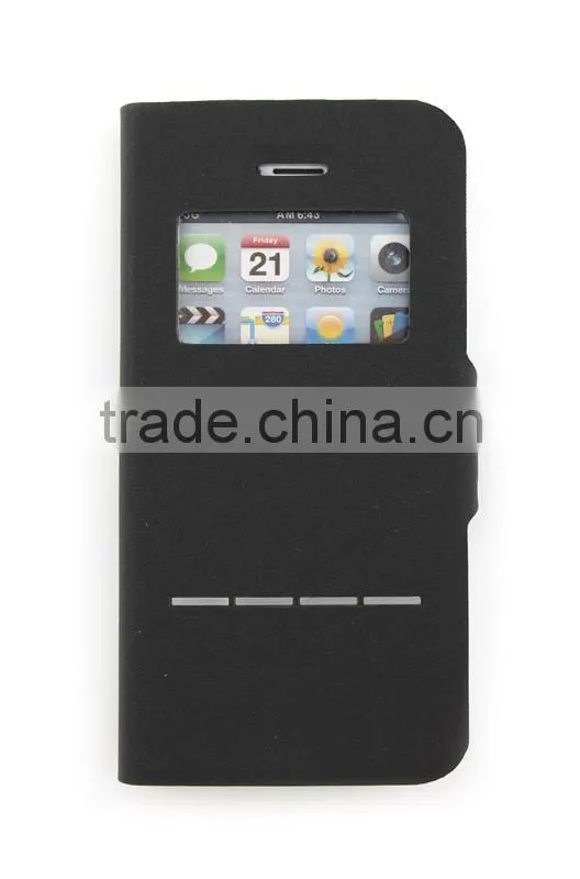 Ultra slim Leather Flip Case for iphone 5g,high quality flip leather case, cell phone case