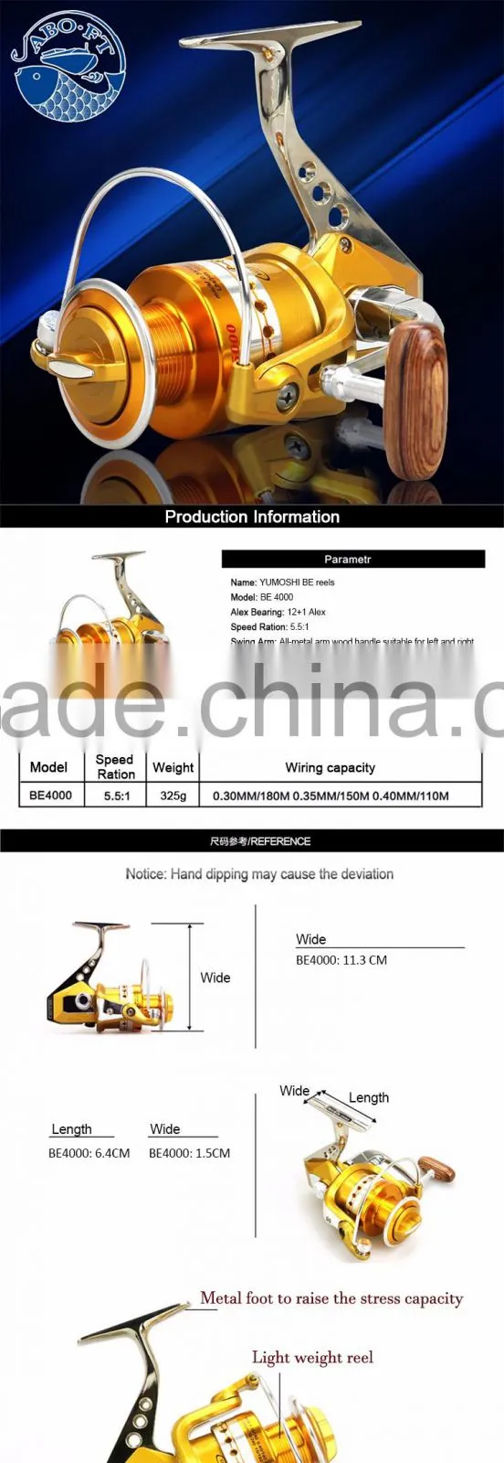 2016 wholesale newest popular high-class bait casting fishing reels BE