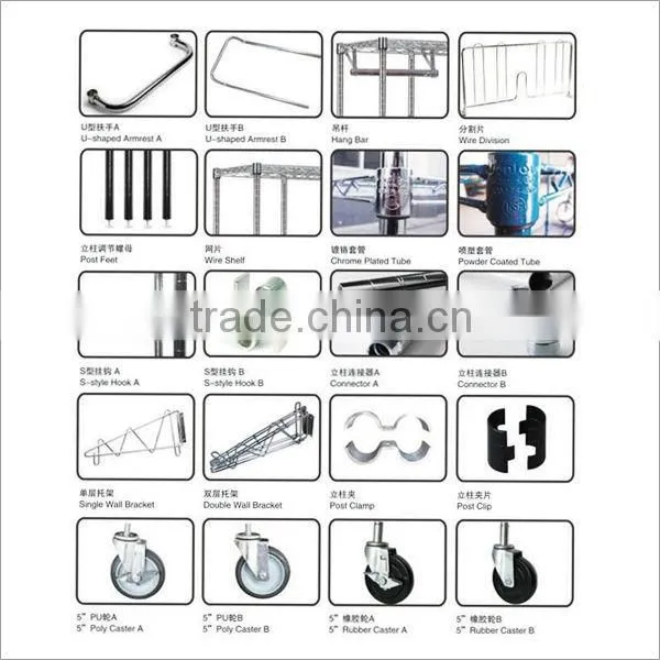 Wire storage shelf for Supermarket light duty or Home
