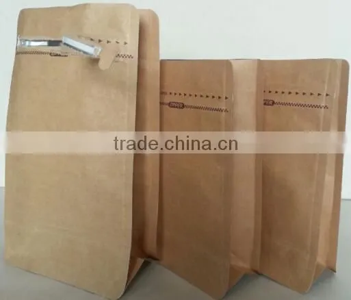 Square Bottom Beautiful Recyclable Paper Bag With Zipper