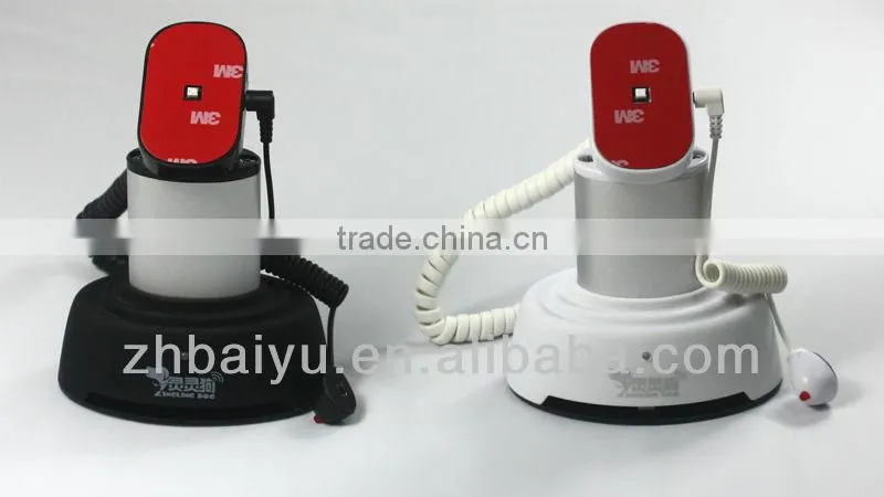 Independent chargable security alarm aluminum phone holder