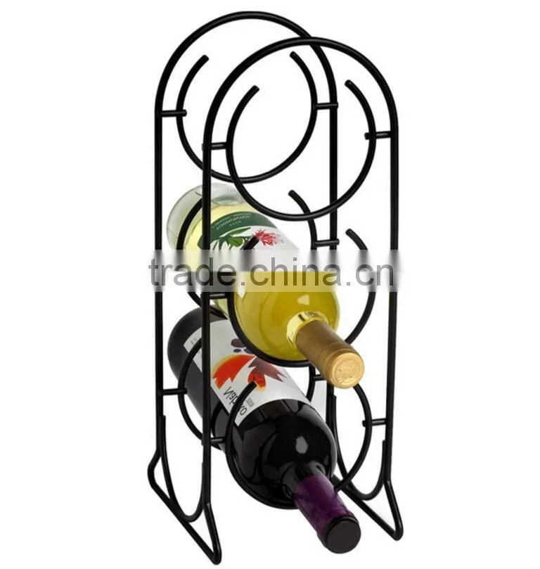 Horseshoe 3 Bottle Tabletop Wine Rack Holder for home decor