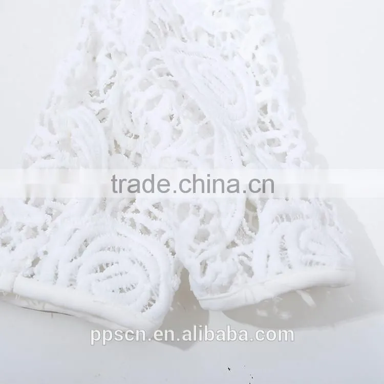 Wholesale China clothes factory white woven lace formal ladies blazer designs