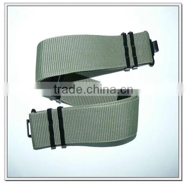 57mm wide polypropylene green military belt,military police belt