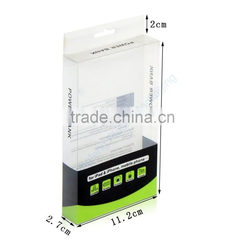 Wholesale transaprent plastic packaging box for power bank packaging