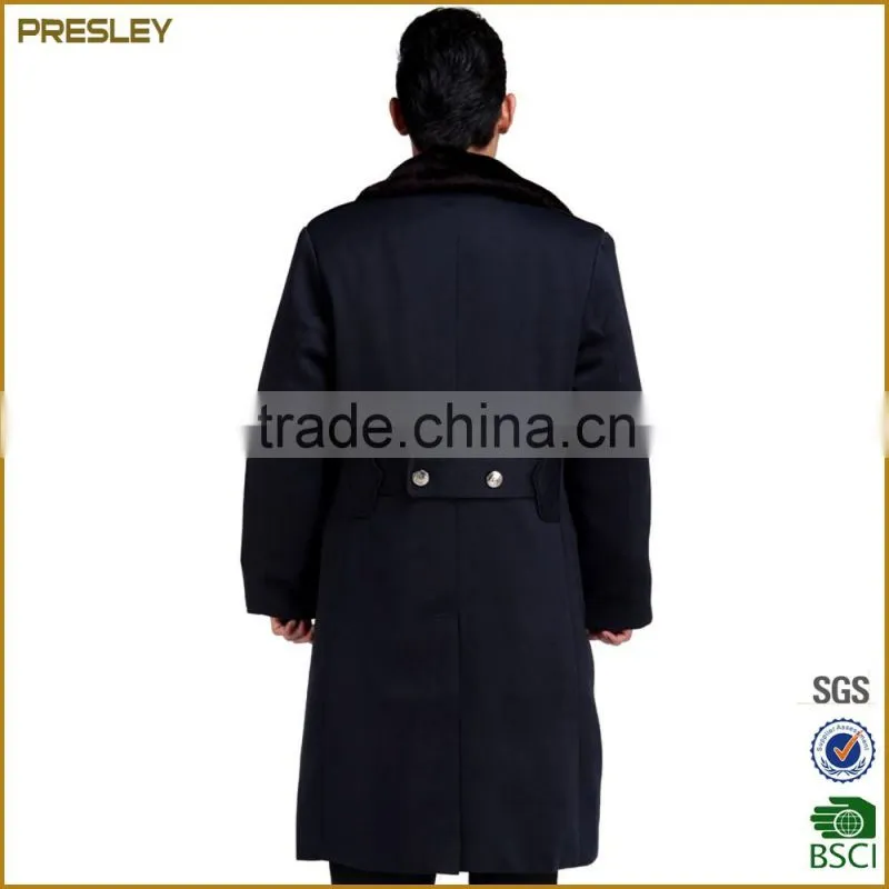 high quality custom winter long padded jakcet military security uniform overcoat