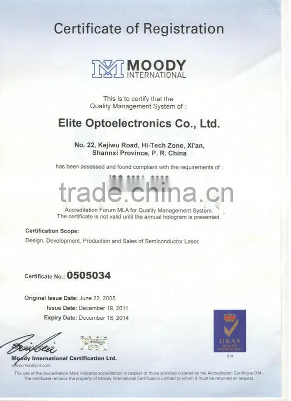 Industrial 50mw green laser diode module