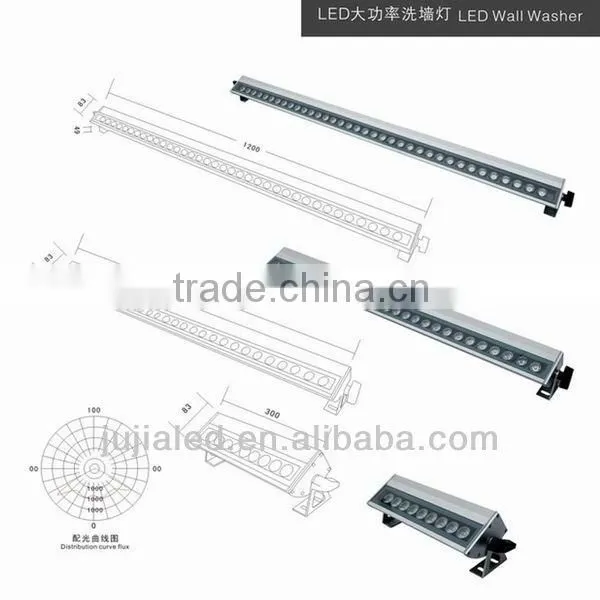 high power RGB outdoor led wall washer for building facade lighting