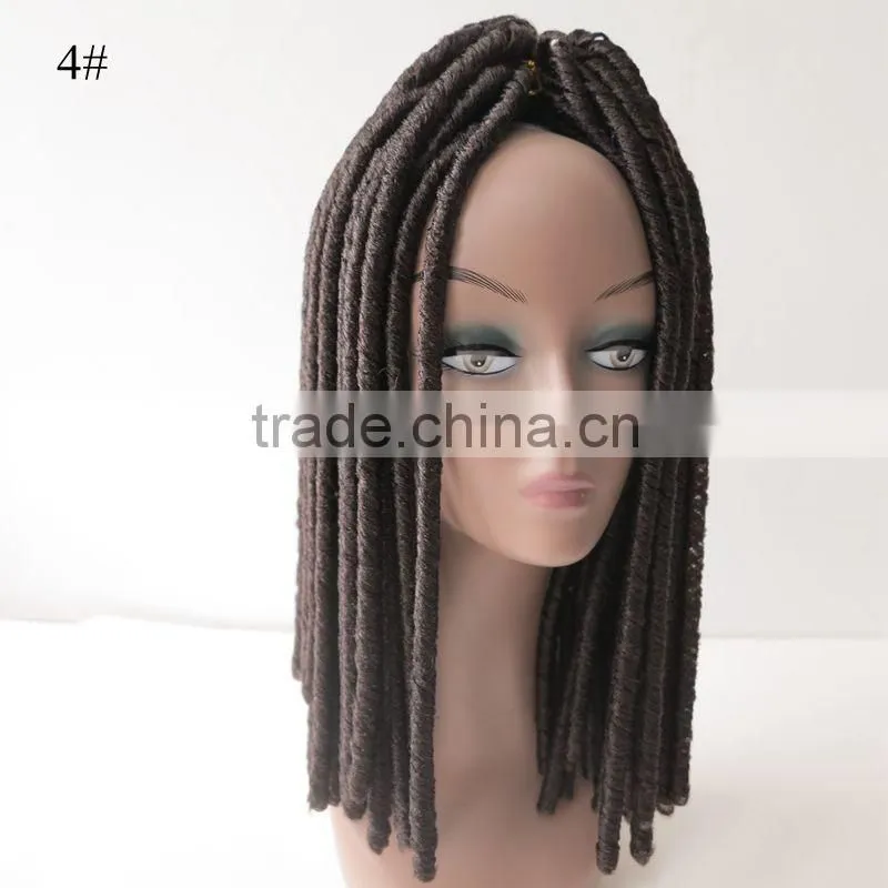 Wholesale 8 Colors Optional 110g 18" Crochet Twist Braids Ebony Synthetic Braiding Hair Soft Dreadlocks Hair Extensions