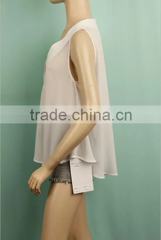 OEM ODM 100% polyester blouse designs fashion cutting blouse design